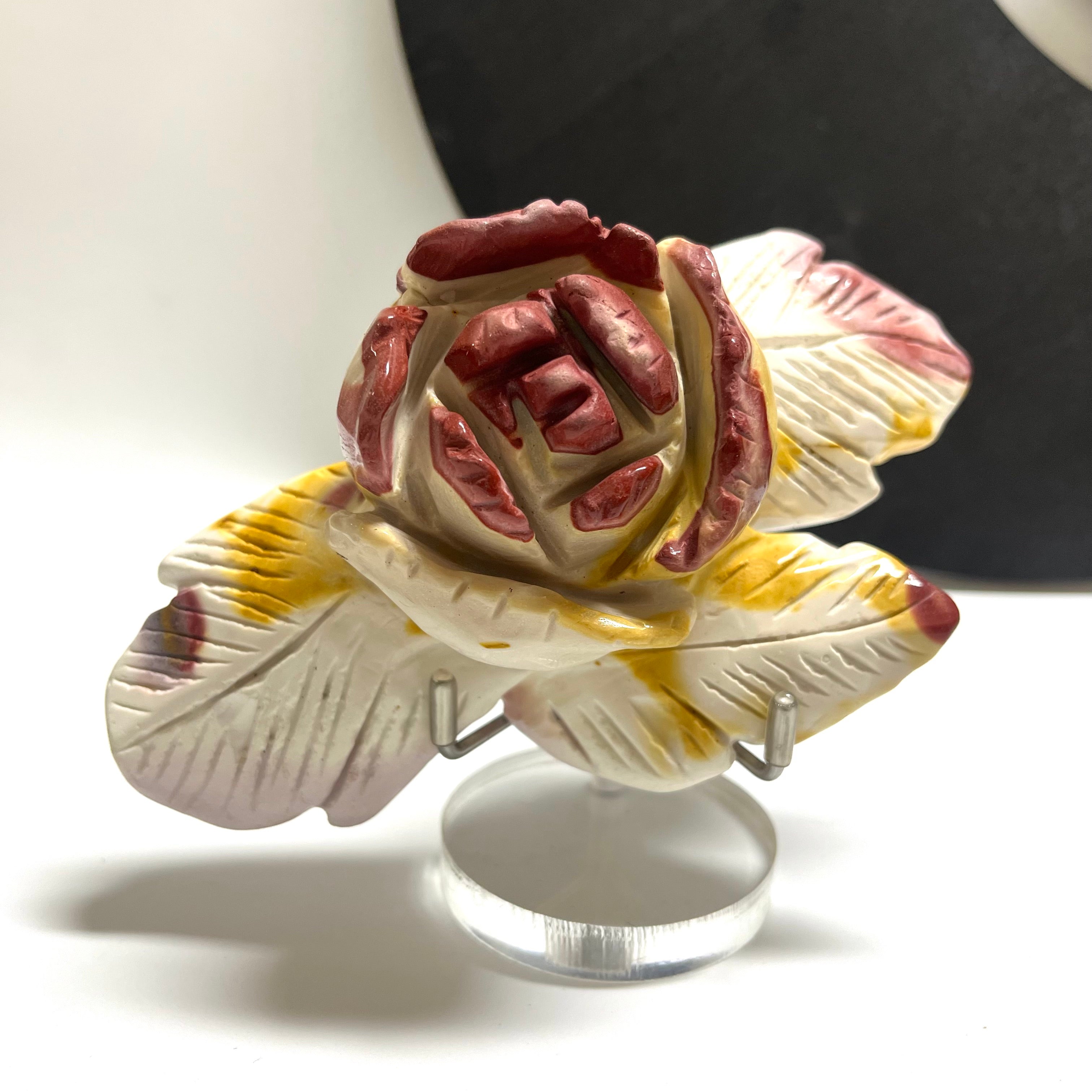 Mookite Hand Carved Flower Carving