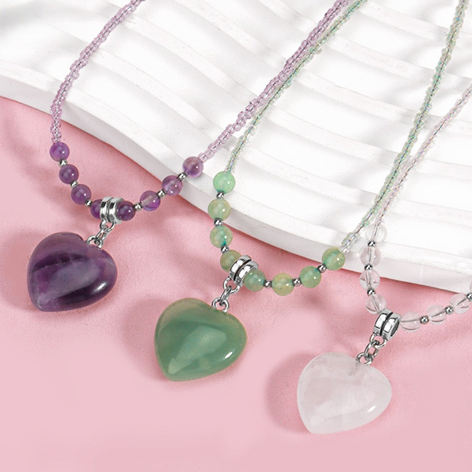 Crystal Heart Pendant Necklace