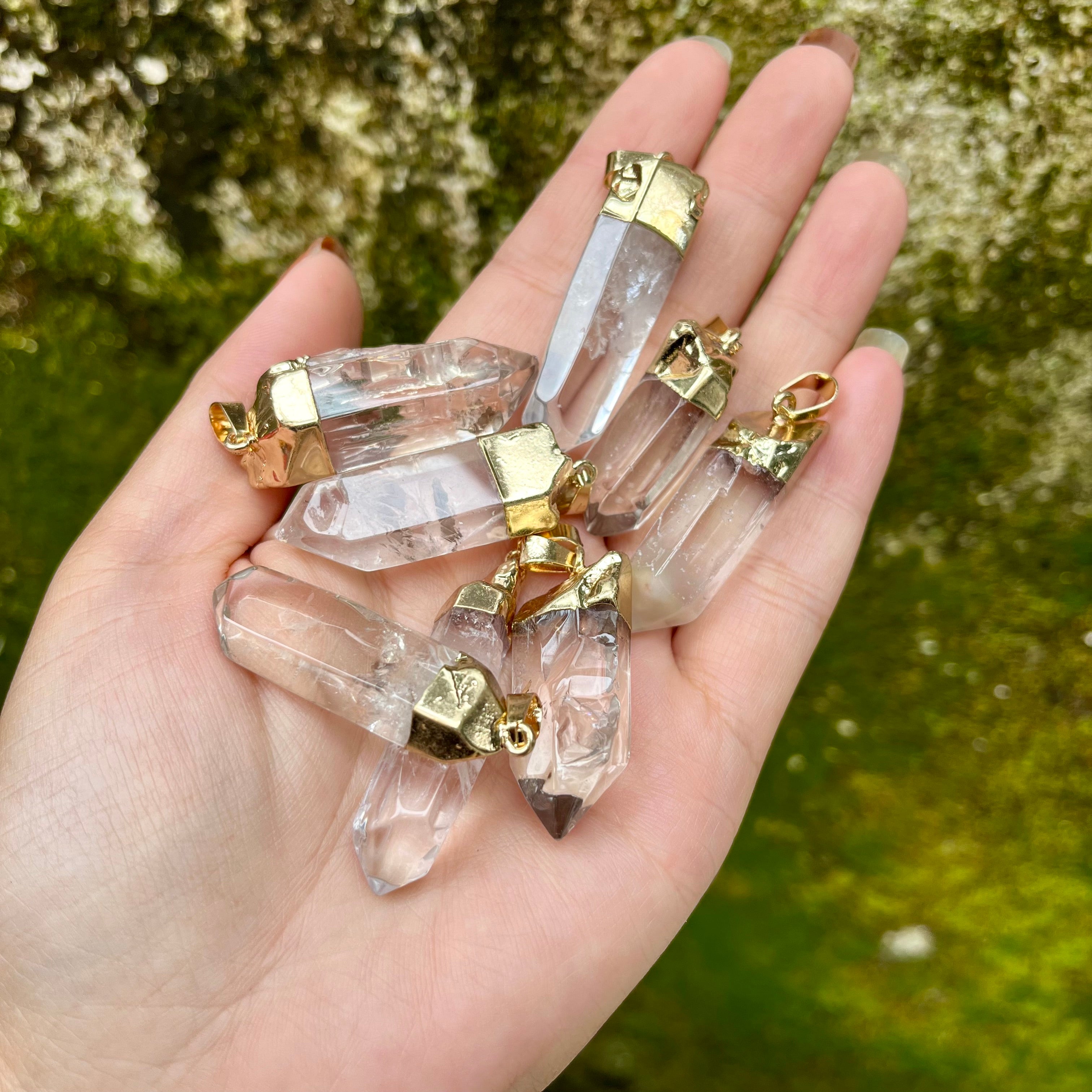 Clear Quartz Point Pendants