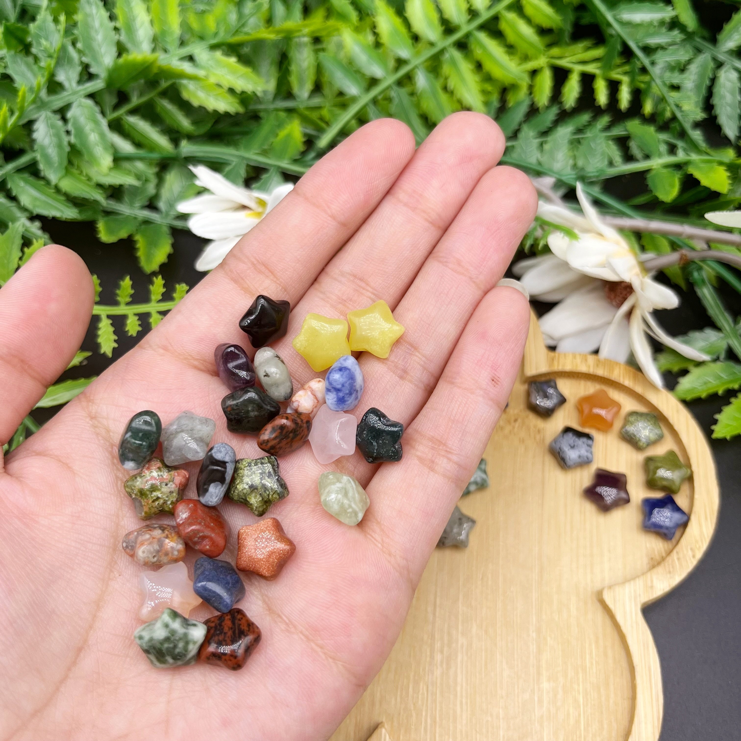 1CM Mini Puffy Star Natural Crystal Confetti